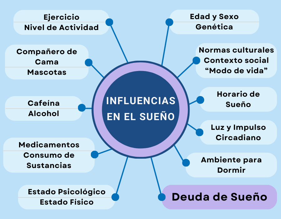 Tabla de influencias del sueño - Deuda de Sueño