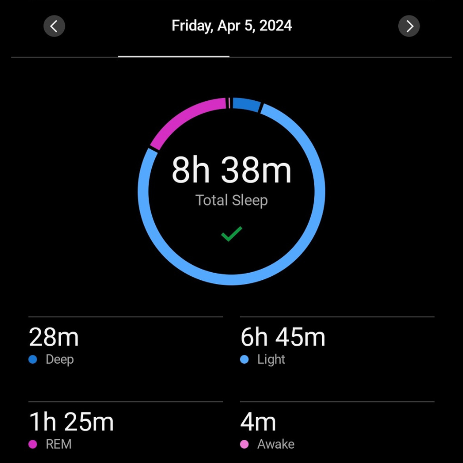 Garmin sleep data 2024 before